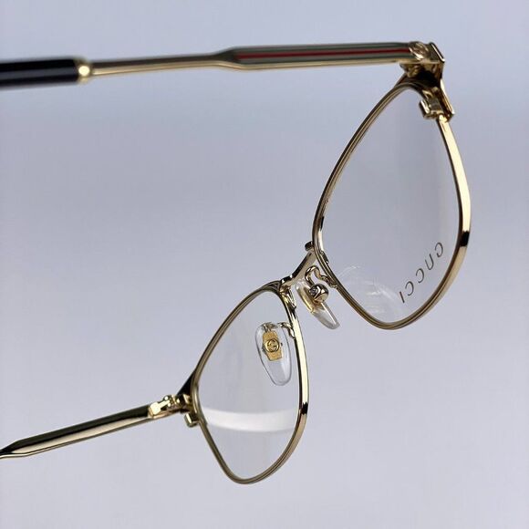 NEW Gucci GG0609OK 001 Unisex Metal Gold Black Eyeglasses - Picture 6 of 9
